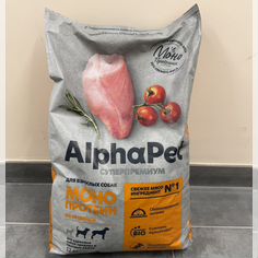 Корм для собак AlphaPet SuperPremium индейка 12 кг