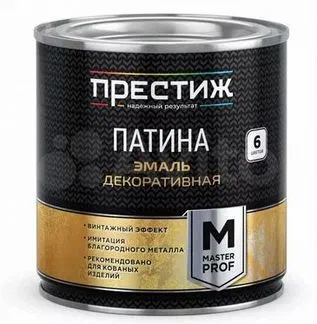 Престиж эмаль Патина лимонное золото 0,2л